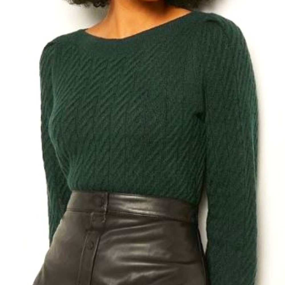 RW & CO Spongy Knit Cable Sweater